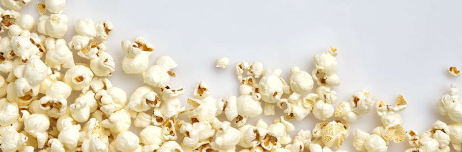 popcorn on white background